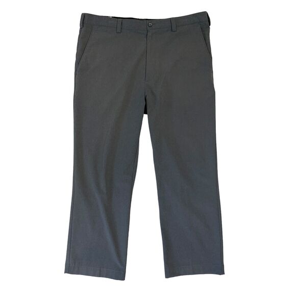 Cutter & Buck BainBridge Golf Pant Mens 36x27 Gray Flat Front Performance Chino - Picture 1 of 13